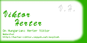 viktor herter business card